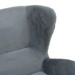 Πολυθρόνα Regalo βελούδο σε ανθρακί απόχρωση - Image 7