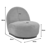 Πολυθρόνα Zenny υφασμα terracotta - Image 8