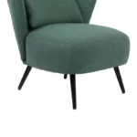 Πολυθρόνα Nagreta πράσινο ύφασμα με μεταλλικό πόδι σε μαύρη απόχρωση - Image 8