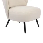 Πολυθρόνα Nagreta κρεμ ύφασμα με μεταλλικό πόδι σε μαύρη απόχρωση - Image 8