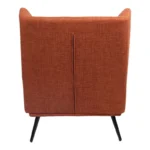 Πολυθρόνα Mareta terracotta ύφασμα με πόδι σε μαύρη απόχρωση - Image 6