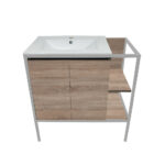 ΕΠΙΠΛΟ ΜΠΑΝΙΟΥ 5194-RETRO 80 cm ΜΕ ΡΑΦΙΑ ΣΕ ΑΝΟΙΧΤΗ ΑΠΟΧΡΩΣΗ ΞΥΛΟΥ - Image 2