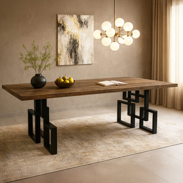 ΤΡΑΠΕΖΑΡΙΑ SQUARE ΜΕ ΕΠΙΦΑΝΕΙΑ ΣΕ ΣΚΟΥΡΟ ΚΑΦΕ ΧΡΩΜΑ