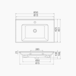 ΕΠΙΠΛΟ ΜΠΑΝΙΟΥ ZENOS K538 ΠΛΑΤΟΥΣ 85 cm ΜΕ ΟΨΗ ΑΝΟΙΧΤΟ ΤΣΙΜΕΝΤΟ - Image 5