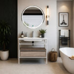 ΕΠΙΠΛΟ ΜΠΑΝΙΟΥ ZENOS 5194 ΠΛΑΤΟΥΣ 100 cm ΣΕ ΑΝΟΙΧΤΗ ΑΠΟΧΡΩΣΗ ΞΥΛΟΥ