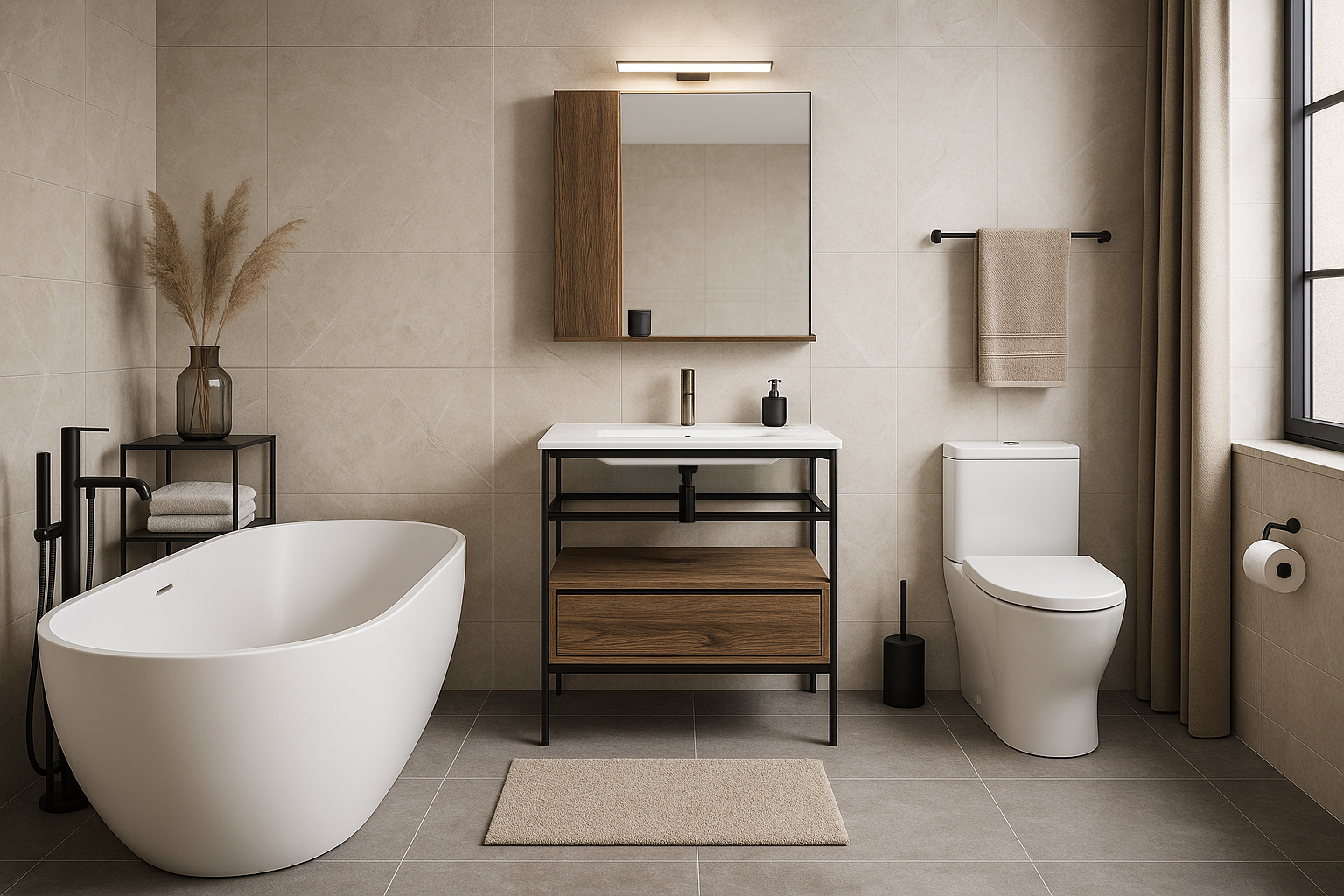 Bath 1 7763 85ari ΕΠΙΠΛΟ ΜΠΑΝΙΟΥ ZENOS 7763 ΠΛΑΤΟΥΣ 100 cm ΣΕ ΑΠΟΧΡΩΣΗ ΣΚΟΥΡΟ ΚΑΦΕ - Image 1