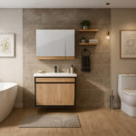 ΕΠΙΠΛΟ ΜΠΑΝΙΟΥ K529-SENSA 70 cm ΣΕ ΦΥΣΙΚΗ ΑΠΟΧΡΩΣΗ ΞΥΛΟΥ