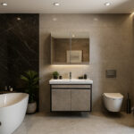 ΕΠΙΠΛΟ ΜΠΑΝΙΟΥ K540-SENSA 80 cm ΣΕ ΟΨΗ ΣΚΟΥΡΟ ΤΣΙΜΕΝΤΟ