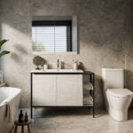 ΕΠΙΠΛΟ ΜΠΑΝΙΟΥ 022-RETRO 80 cm ΜΕ ΡΑΦΙΑ ΣΕ ΟΨΗ ΛΕΥΚΟ ΜΑΡΜΑΡΟ