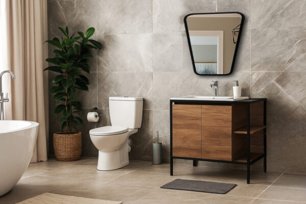 ΕΠΙΠΛΟ ΜΠΑΝΙΟΥ K-545 RETRO 90 cm ΜΕ ΡΑΦΙΑ ΣΕ ΑΠΟΧΡΩΣΗ ΚΑΡΥΔΙΑΣ