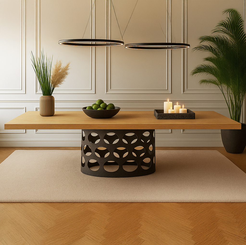 Decor 28 Universe II ΤΡΑΠΕΖΑΡΙΑ UNIVERSE II ΜΕ ΔΡΥΙΝΗ ΕΠΙΦΑΝΕΙΑ ΜΕ ΙΣΙΟ ΤΕΛΕΙΩΜΑ - Image 1