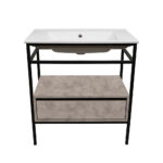 ΕΠΙΠΛΟ ΜΠΑΝΙΟΥ ZENOS K538 ΠΛΑΤΟΥΣ 85 cm ΜΕ ΟΨΗ ΑΝΟΙΧΤΟ ΤΣΙΜΕΝΤΟ - Image 2