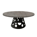 ΤΡΑΠΕΖΑΡΙΑ UNIVERSE ΜΕ ΕΠΙΦΑΝΕΙΑ ΜΕ ΟΨΗ ΤΣΙΜΕΝΤΟΥ ΣΕ ΣΚΟΥΡΟ ΧΡΩΜΑ ΚΑΙ ΜΑΥΡΗ ΒΑΣΗ - Image 2