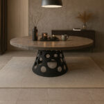 ΤΡΑΠΕΖΑΡΙΑ UNIVERSE ΜΕ ΕΠΙΦΑΝΕΙΑ ΜΕ ΟΨΗ ΤΣΙΜΕΝΤΟΥ ΣΕ ΣΚΟΥΡΟ ΧΡΩΜΑ ΚΑΙ ΜΑΥΡΗ ΒΑΣΗ