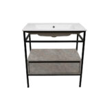 ΕΠΙΠΛΟ ΜΠΑΝΙΟΥ ZENOS K540 ΠΛΑΤΟΥΣ 85cm ΜΕ ΟΨΗ ΣΚΟΥΡΟ ΤΣΙΜΕΝΤΟ - Image 2