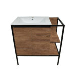 ΕΠΙΠΛΟ ΜΠΑΝΙΟΥ K-545 RETRO 90 cm ΜΕ ΡΑΦΙΑ ΣΕ ΑΠΟΧΡΩΣΗ ΚΑΡΥΔΙΑΣ - Image 2