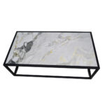 ΤΡΑΠΕΖΙ ΣΑΛΟΝΙΟΥ MARBELLA ΜΕ ΕΠΙΦΑΝΕΙΑ ΑΠΟ ΠΛΑΚΑΚΙ ΜΕ ΜΑΡΜΑΡΙΝΗ ΟΨΗ - Image 4