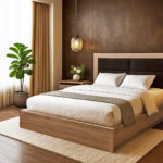 ΚΡΕΒΑΤΙ ΔΙΠΛΟ CUBE-5194 ΜΕ ΥΦΑΣΜΑ ΣΕ ΜΑΥΡΗ ΑΠΟΧΡΩΣΗ