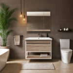 ΕΠΙΠΛΟ ΜΠΑΝΙΟΥ 5194-NARCISO 70 cm ΣΕ ΑΝΟΙΧΤΗ ΑΠΟΧΡΩΣΗ ΞΥΛΟΥ ΜΕ ΡΑΦΙ