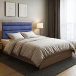 ΚΡΕΒΑΤΙ ΔΙΠΛΟ ALTO-5194 ΜΕ ΥΦΑΣΜΑ ΣΕ ΑΠΟΧΡΩΣΗ ΜΠΛΕ ΡΑΦ