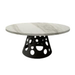 ΤΡΑΠΕΖΑΡΙΑ UNIVERSE ΜΕ ΕΠΙΦΑΝΕΙΑ ΣΕ ΟΨΗ ΛΕΥΚΟΥ ΜΑΡΜΑΡΟΥ ΚΑΙ ΜΑΥΡΗ ΒΑΣΗ - Image 2