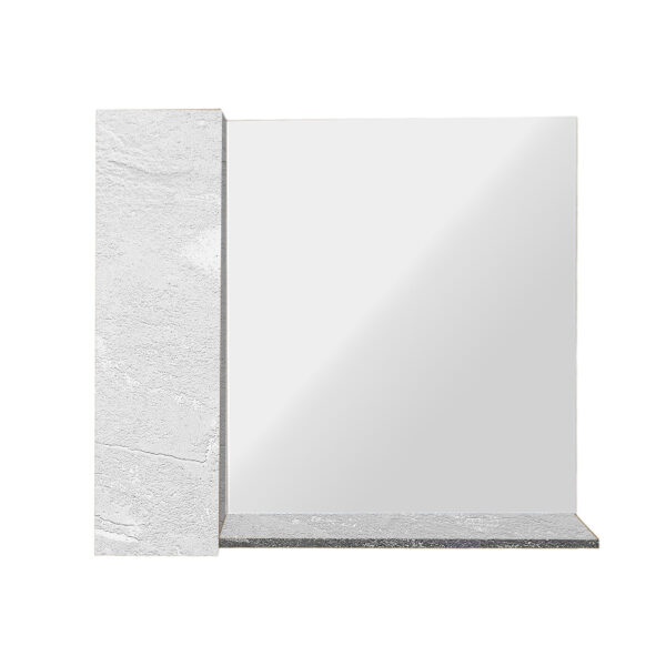 Κρεμαστό Ντουλάπι Μπάνιου Oren90 με Καθρέφτη & Επένδυση Μελαμίνης Με Όψη Λευκού Μάρμαρου