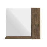 Κρεμαστό Ντουλάπι Μπάνιου Elyn90 με Καθρέφτη & Επένδυση Μελαμίνης Σε Σκούρο Καφέ Χρώμα