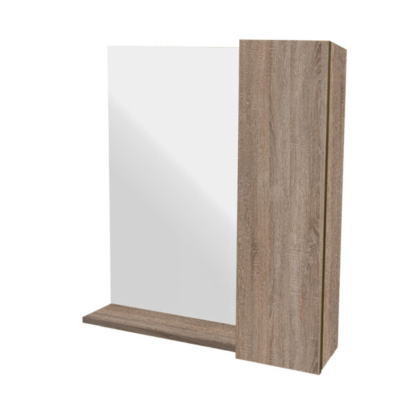 Κρεμαστό Ντουλάπι Μπάνιου Elyn80 με Καθρέφτη & Επένδυση Μελαμίνης Σε Ανοιχτή Απόχρωση