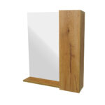 Κρεμαστό Ντουλάπι Μπάνιου Elyn80 με Καθρέφτη & Επένδυση Μελαμίνης Σε Φυσική Απόχρωση