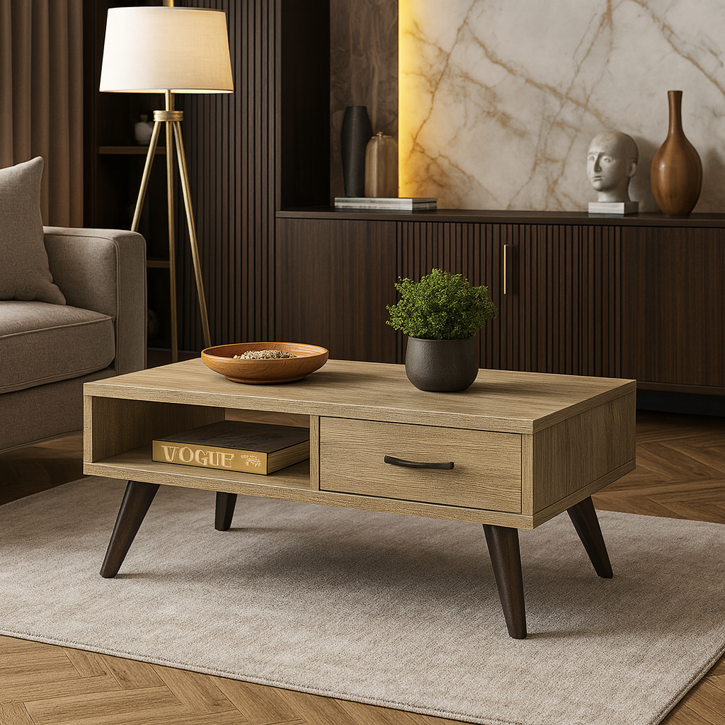 Trap 27 Mokka ΤΡΑΠΕΖΙ ΣΑΛΟΝΙΟΥ DIOWE ΜΕ ΕΠΙΦΑΝΕΙΑ ΑΠΟ ΜΕΛΑΜΙΝΗ ΣΕ ΜΟΚΑ ΑΠΟΧΡΩΣΗ - Image 1