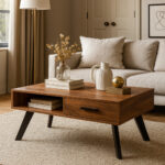 ΤΡΑΠΕΖΙ ΣΑΛΟΝΙΟΥ DIOWE ΜΕ ΕΠΙΦΑΝΕΙΑ ΑΠΟ ΜΕΛΑΜΙΝΗ ΣΕ ΚΑΡΥΔΙ ΑΠΟΧΡΩΣΗ