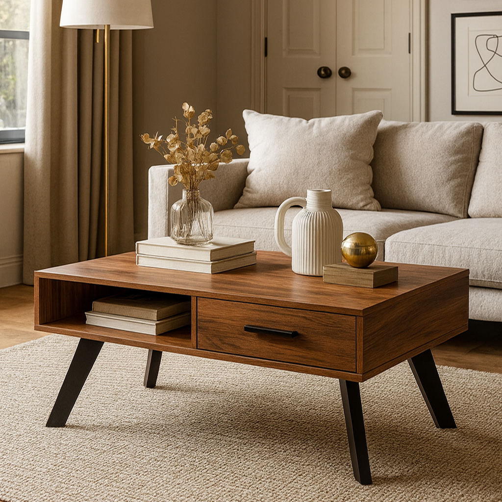 Trap 37 Karydi ΤΡΑΠΕΖΙ ΣΑΛΟΝΙΟΥ DIOWE ΜΕ ΕΠΙΦΑΝΕΙΑ ΑΠΟ ΜΕΛΑΜΙΝΗ ΣΕ ΚΑΡΥΔΙ ΑΠΟΧΡΩΣΗ - Image 1