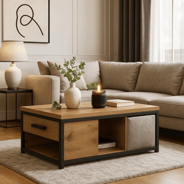 ΤΡΑΠΕΖΙ ΣΑΛΟΝΙΟΥ NAPOLEONE ΜΕ ΕΠΙΦΑΝΕΙΑ ΑΠΟ ΜΕΛΑΜΙΝΗ ΣΕ ΜΕΛΙ ΑΠΟΧΡΩΣΗ