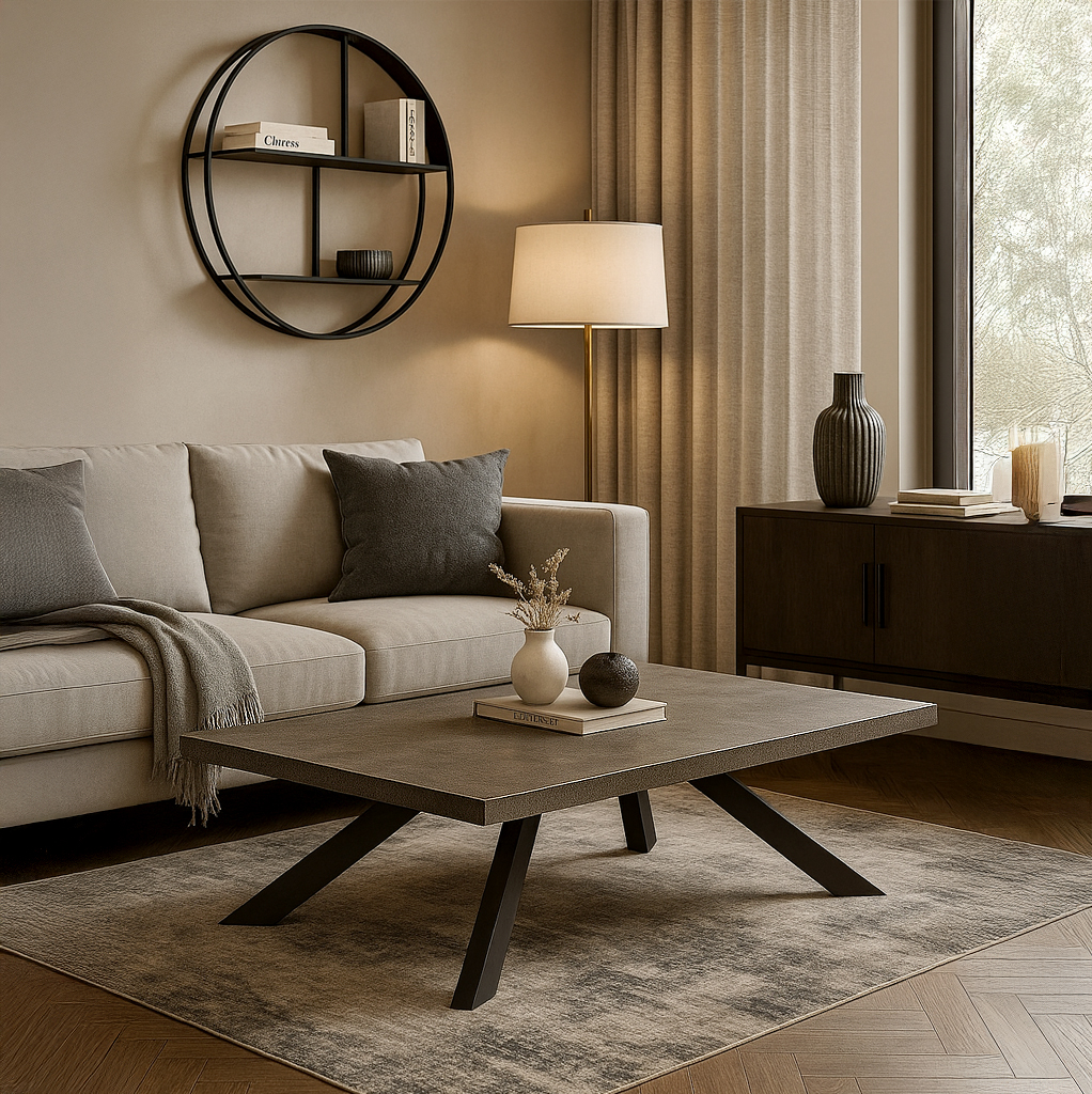 Trap 61 Marble Gray ΤΡΑΠΕΖΙ ΣΑΛΟΝΙΟΥ ANDROMEDA ΜΕ ΕΠΙΦΑΝΕΙΑ ΑΠΟ ΜΕΛΑΜΙΝΗ ΜΕ ΟΨΗ ΜΑΡΜΑΡΟΥ ΣΕ ΓΚΡΙ ΧΡΩΜΑ - Image 1