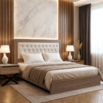 ΚΡΕΒΑΤΙ ΔΙΠΛΟ ROYAL-5194 ΜΕ ΤΕΧΝΟΔΕΡΜΑ ΣΕ ΛΕΥΚΗ ΑΠΟΧΡΩΣΗ