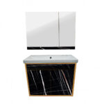 ΕΠΙΠΛΟ ΜΠΑΝΙΟΥ 7767 GOLD-SENSA 70 cm ΜΕ ΟΨΗ ΜΑΥΡΟΥ ΜΑΡΜΑΡΟΥ - Image 2