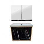 ΕΠΙΠΛΟ ΜΠΑΝΙΟΥ 7767 GOLD-SENSA 80 cm ΜΕ ΟΨΗ ΜΑΥΡΟΥ ΜΑΡΜΑΡΟΥ - Image 2