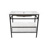 ΕΠΙΠΛΟ ΜΠΑΝΙΟΥ ZENOS 022 ΠΛΑΤΟΥΣ 100cm ΣΕ ΟΨΗ ΛΕΥΚΟΥ ΜΑΡΜΑΡΟΥ - Image 2