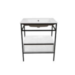 ΕΠΙΠΛΟ ΜΠΑΝΙΟΥ ZENOS 022 ΠΛΑΤΟΥΣ 65 cm ΣΕ ΟΨΗ ΛΕΥΚΟΥ ΜΑΡΜΑΡΟΥ - Image 2