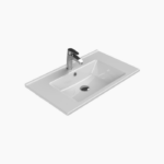 ΕΠΙΠΛΟ ΜΠΑΝΙΟΥ ZENOS PROGETTO ΠΛΑΤΟΥΣ 75 cm ΣΕ ΟΨΗ ΛΕΥΚΟΥ ΜΑΡΜΑΡΟΥ ΜΕ ΜΠΕΖ ΝΕΡΑ - Image 4