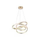 ΦΩΤΙΣΤΙΚΟ ΚΡΕΜΑΣΤΟ ΑΛΟΥΜΙΝΙO ΣΤΡΟΓΓΥΛΟ LED 38W 3000Lm 3000K Φ500X1200mm ΧΡΥΣΟ ARTE ILLUMINA SATURN