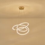 ΦΩΤΙΣΤΙΚΟ ΚΡΕΜΑΣΤΟ ΑΛΟΥΜΙΝΙO ΣΤΡΟΓΓΥΛΟ LED 38W 3000Lm 3000K Φ500X1200mm ΧΡΥΣΟ ARTE ILLUMINA SATURN - Image 3