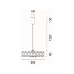 ΦΩΤΙΣΤΙΚΟ ΕΠΙΔΑΠΕΔΙΟ ΜΕΤΑΛΛΟ ΣΤΡΟΓΓΥΛΟ LED 9W 1080Lm 3000K Φ350X1320mm ΧΡΥΣΟ ARTE ILLUMINA PERFORATO - Image 6
