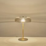 ΦΩΤΙΣΤΙΚΟ ΕΠΙΤΡΑΠΕΖΙΟ ΜΕΤΑΛΛΟ-ΓΥΑΛΙ ΣΤΡΟΓΓΥΛΟ LED 7W 840Lm 3000K 300X430Χ90mm ΚΟΝΙΑΚ ARTE ILLUMINA LOBBY - Image 3