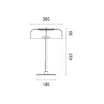 ΦΩΤΙΣΤΙΚΟ ΕΠΙΤΡΑΠΕΖΙΟ ΜΕΤΑΛΛΟ-ΓΥΑΛΙ ΣΤΡΟΓΓΥΛΟ LED 7W 840Lm 3000K 300X430Χ90mm ΚΟΝΙΑΚ ARTE ILLUMINA LOBBY - Image 6