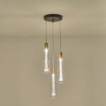 ΦΩΤΙΣΤΙΚΟ ΚΡΕΜΑΣΤΟ ΓΥΑΛΙ 3ΦΩΤΟ LED 21W 2500Lm 3000K Φ250X1630mm ΔΙΑΦΑΝΕΣ ARTE ILLUMINA VIAL - Image 3