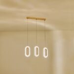 ΦΩΤΙΣΤΙΚΟ ΚΡΕΜΑΣΤΟ ΑΛΟΥΜΙΝΙΟ-ΑΚΡΥΛΙΚΟ 3ΦΩΤΟ LED 26W 2254Lm 3000K 570X1290mm POZ-ΧΡΥΣΟ ARTE ILLUMINA KRIKO - Image 3