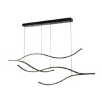 ΦΩΤΙΣΤΙΚΟ ΚΡΕΜΑΣΤΟ ΑΛΟΥΜΙΝΙO-ΣΙΛΙΚΟΝΗ LED 30W 2260Lm 3000K 30X1200X1450mm ΜΑΥΡΟ ARTE ILLUMINA WAVES