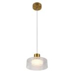 ΦΩΤΙΣΤΙΚΟ ΚΡΕΜΑΣΤΟ ΑΛΟΥΜΙΝΙΟ-ΜΕΤΑΛΛΟ-ΑΚΡΥΛΙΚΟ ΜΟΝΟΦΩΤΟ LED 8W 624Lm 3000K Φ200X1355mm ΜΠΡΟΝΖΕ-ΔΙΑΦΑΝΟ ARTE ILLUMINA NIMBUS