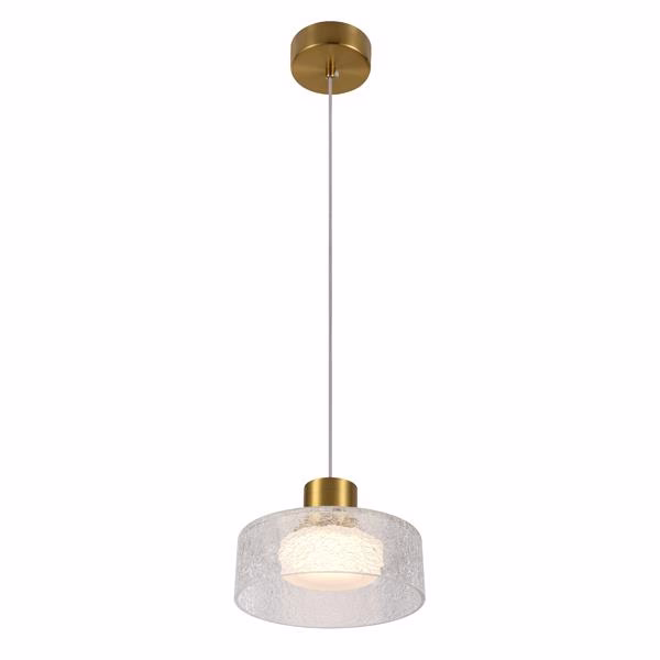 144-18011 ΦΩΤΙΣΤΙΚΟ ΚΡΕΜΑΣΤΟ ΑΛΟΥΜΙΝΙΟ-ΜΕΤΑΛΛΟ-ΑΚΡΥΛΙΚΟ ΜΟΝΟΦΩΤΟ LED 8W 624Lm 3000K Φ200X1355mm ΜΠΡΟΝΖΕ-ΔΙΑΦΑΝΟ ARTE ILLUMINA NIMBUS - Image 1